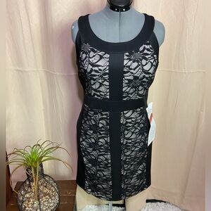 R&M Richards Black Lace  Dress